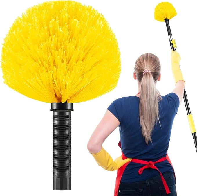 Cobweb Duster Brush Head, Spider Web Cleaning Tool, Indoor & Outdoor Use by AIYINGLAI