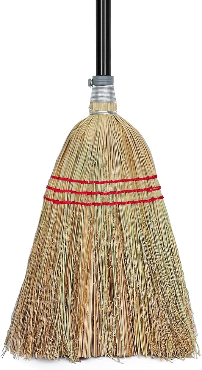 Outdoor Corn Broom, Household Indoor and Outdoor Broom Suitable by TrueYee
