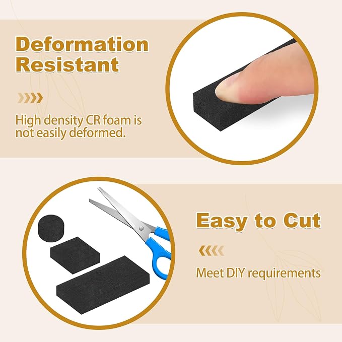 Weather Stripping Soundproof 1/2 in x 1/8 in, Door Seal Strip High Density - Image 4