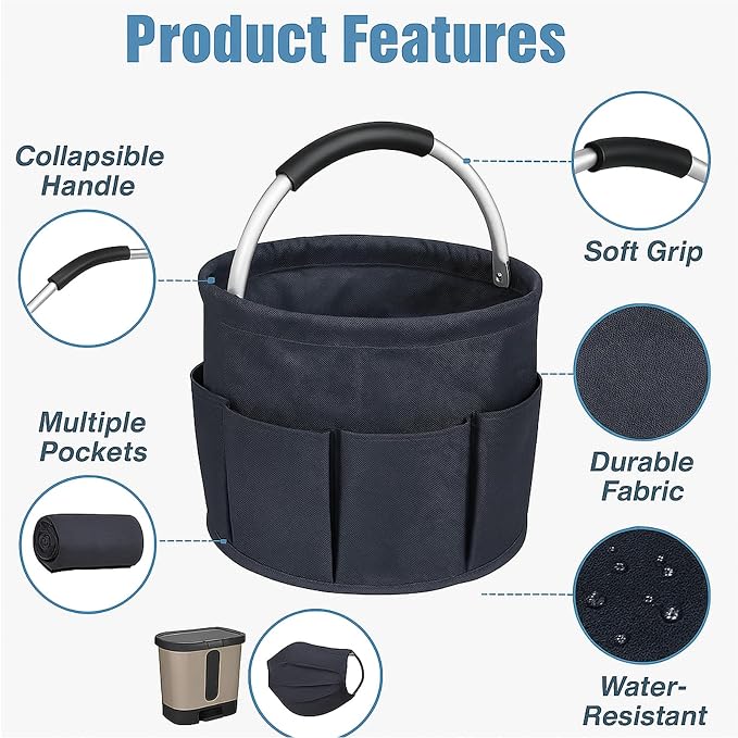 17L Foldable Cleaning Caddy - Image 3