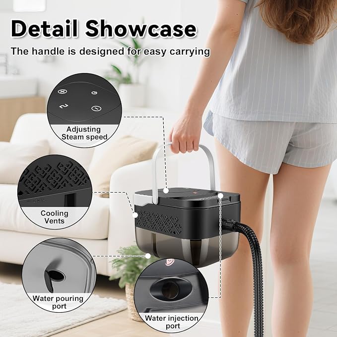 Steam Cleaner for Home, 2500W Portable Handheld Steamer for Cleaning, Large - Image 6
