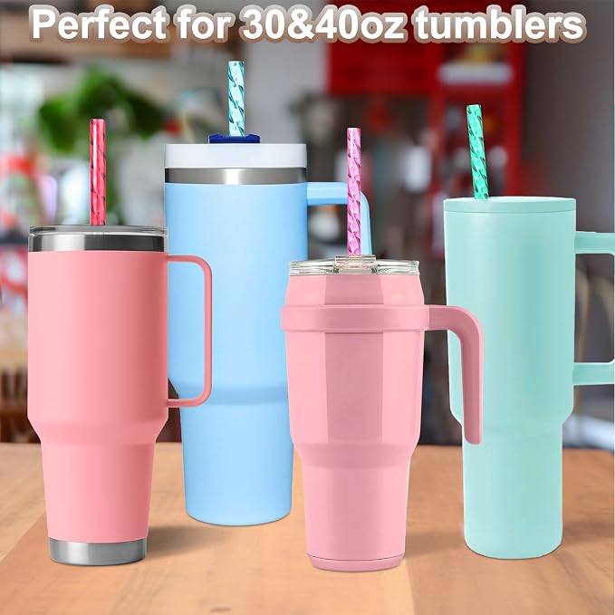 Reusable Straws for Stanley Cup Replacement, 12 Inch Plastic Extra Long Straw - Image 3