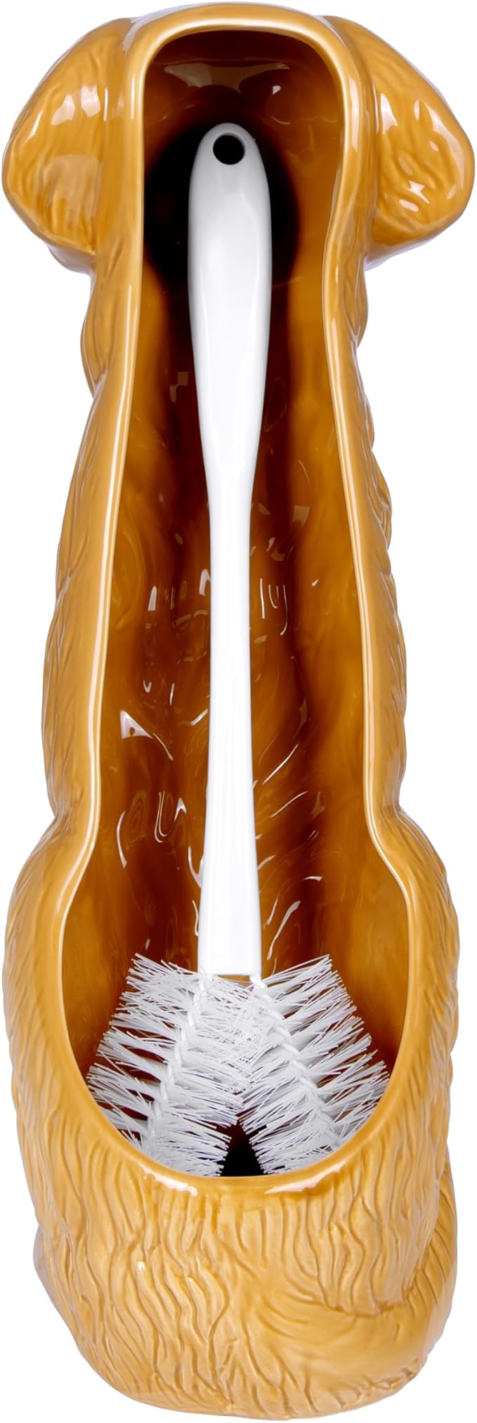Golden Retriever Ceramic Toilet Brush Holder - Image 5