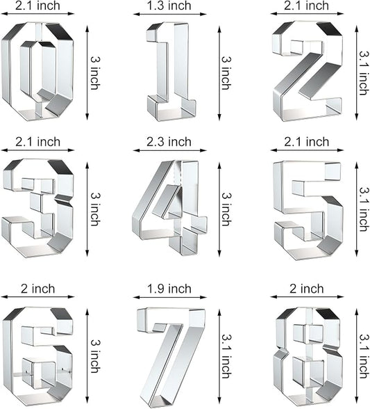 Number Cookie Cutter Set 3 Inch - Image 2