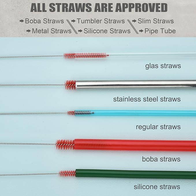 ALINK 8-Pack Red Bottle Brush Cleaner Set - Image 6