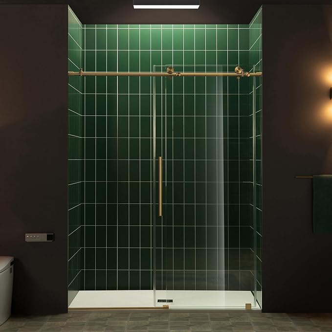 Woodbridge 57.5-60" W x 80" H Frameless Single Sliding Soft-Close Shower Door - Image 7