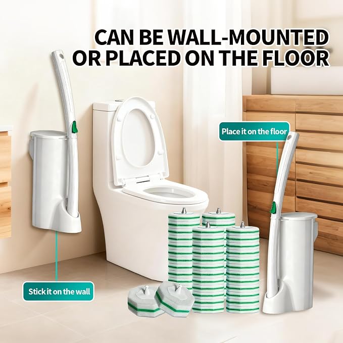 Disposable Toilet Brush, Toilet Bowl Cleaning System - Image 7