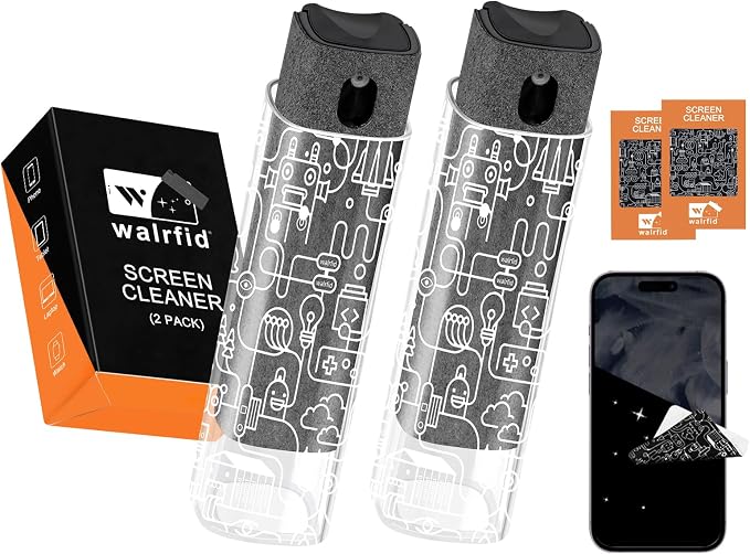 walrfid 2pcs Car Screen Cleaner, Computer Screen Cleaner Spray and Wipe by walrfid