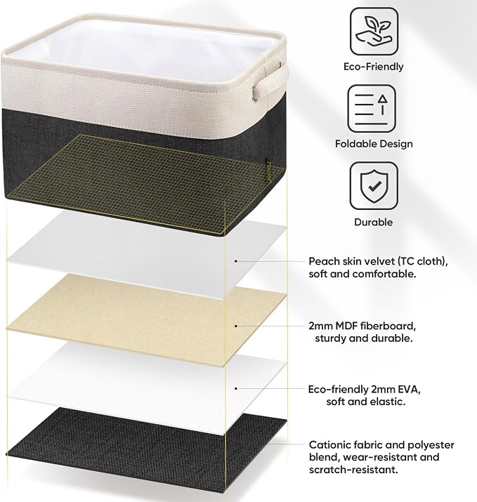 BALEINE 3 Pack Fabric Storage Bins - Image 6