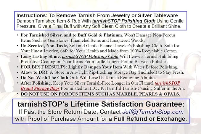 TarnishSTOP | USA Made | Gigantic 28"x14" Polishing Cloth | 100% Cotton - Image 8