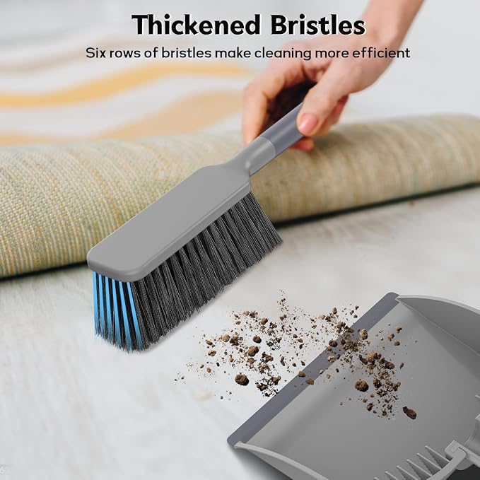 SetSail Small Dustpan and Brush Set, Nesting Snap-On Handheld Broom and Dust Pan - Image 4