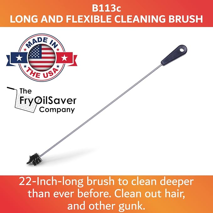 22" Long Sink Drain Brush – Slim Snake Hair Clog Remover Tool - Image 3