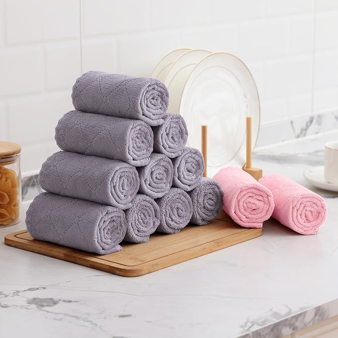 Mordimy 18 Pack Kitchen Cloths Dish Towels, Super Soft and Absorbent Dish Cloths - Image 7
