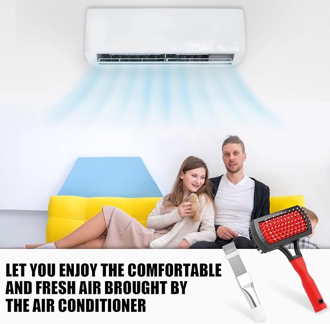 2pcs Air Conditioner Condenser Cleaning Tools, Double-Sided AC Evaporator Coil - Image 7