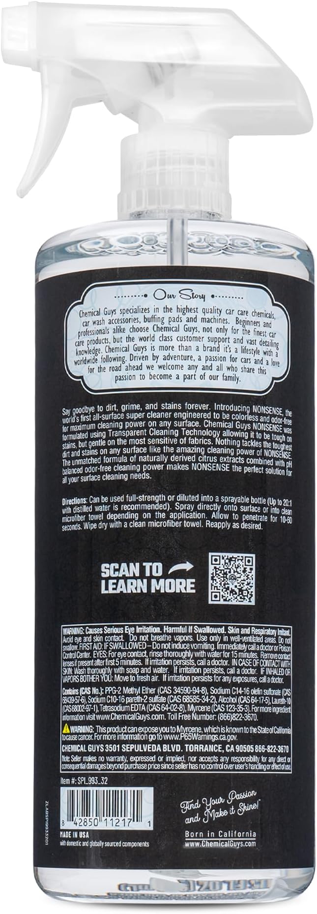 Chemical Guys Nonsense Colorless & Odorless All Surface Cleaner - Image 7