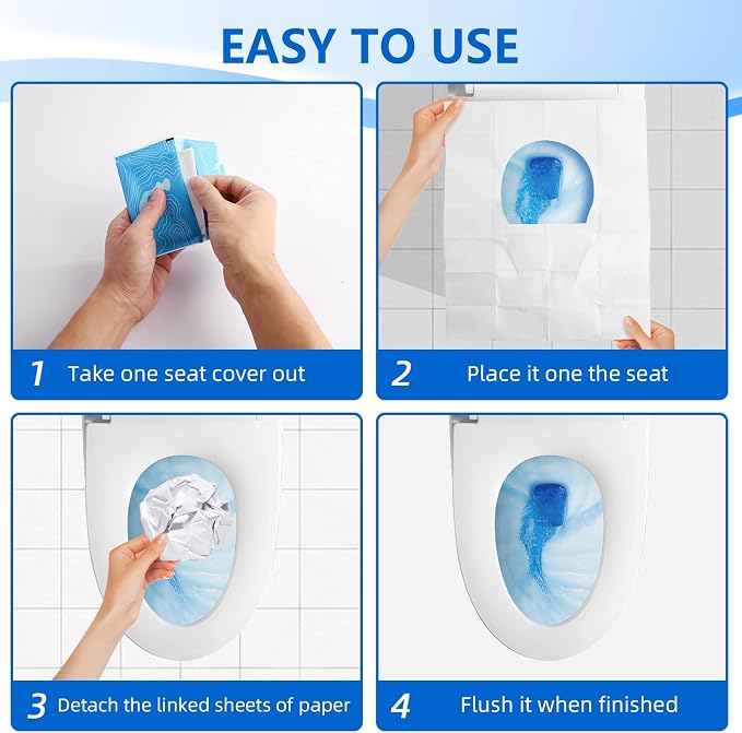 TenFans Flushable Water-Soluble Toilet Seat Covers - Image 6