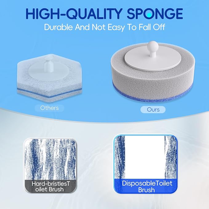 LFBEAR Disposable Toilet Brush Wand, Wall Mounted Toilet Cleaner Kit - Image 4