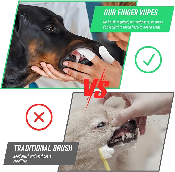 YUIANLB 20 Pcs Pet Dental Care Kit Finger Toothbrush Oral Cleaning Wipes Soft - Image 5