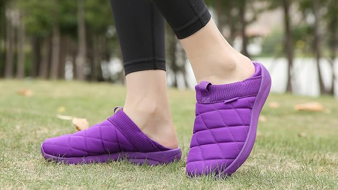 KUBUA Slippers for Men and Womens Indoor House Shoes Plush Slip on Outdoor - Image 6