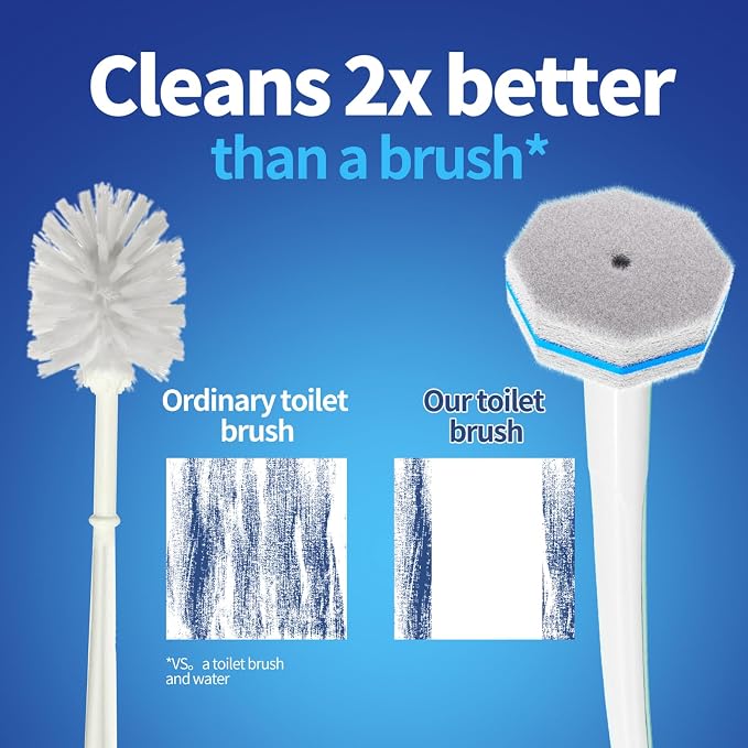60pc Refills Disposable Toilet mats Brush Cleaning System, Toilet Cleaning Brush - Image 6