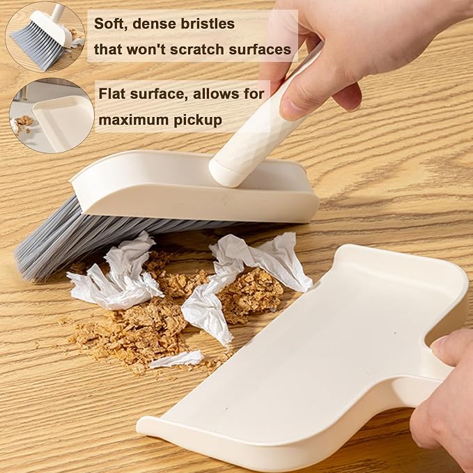 Mini Handheld Broom and Dustpan Set, Small Dust Pan and Brush Set Cleaning - Image 5