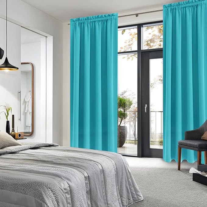 DWCN Blackout Curtains Room Darkening Thermal Insulated Bedroom Curtains Window - Image 2