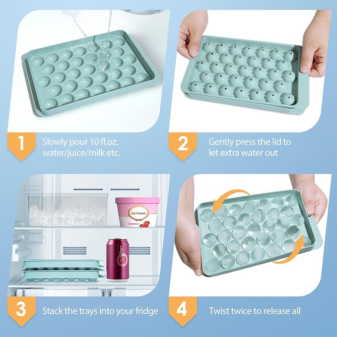 WIBIMEN Ice Cube Tray with Lid - Image 3