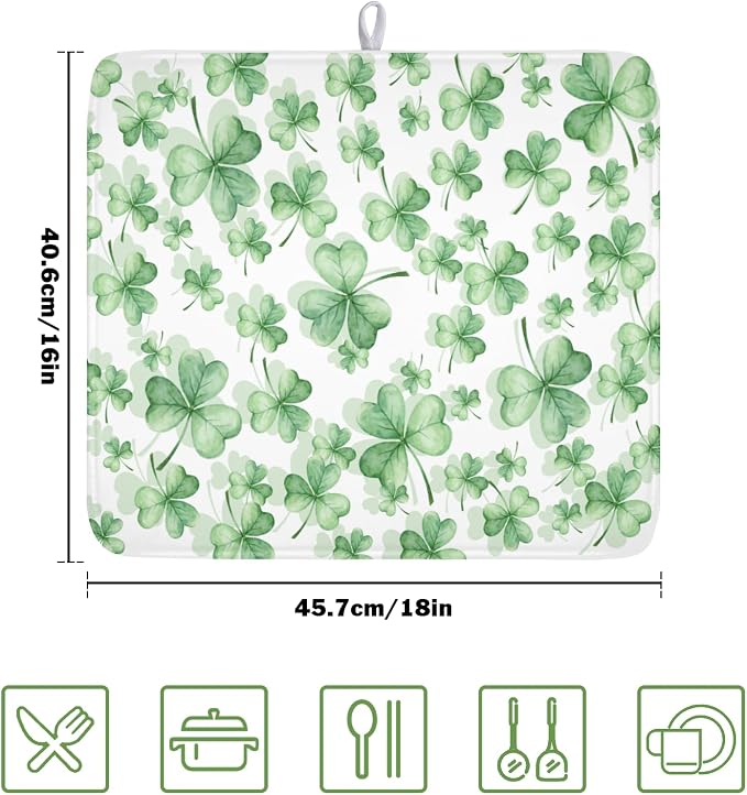 St Patrick's Day Dish Drying Mat - Image 2