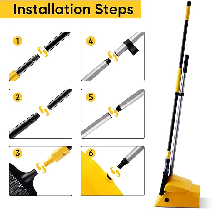 Yocada Commercial Broom and Dustpan Set - Image 3
