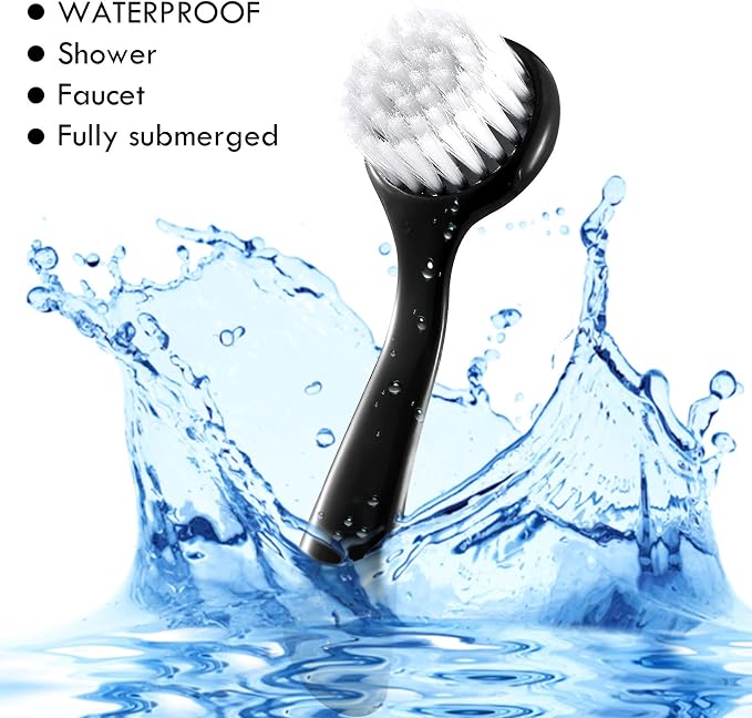 3 Pieces Facial Cleansing Brush Acrylic Handle Face Scrubbers Soft Bristle - Image 4