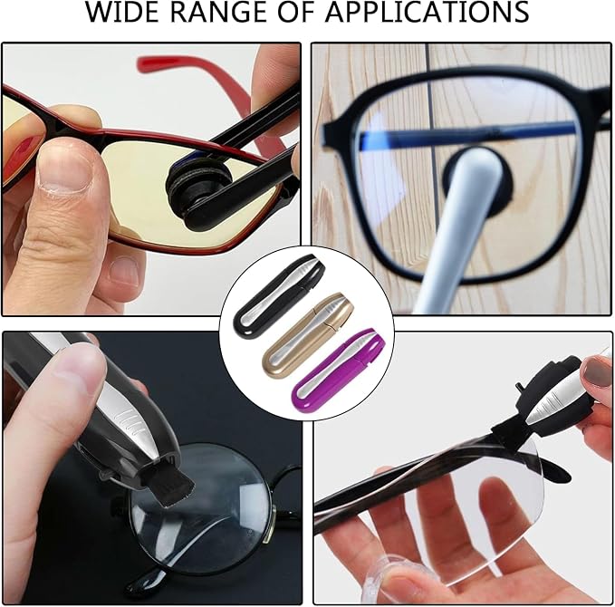 3Pcs Glasses Cleaner, Eyeglass Cleaner Portable Eyeglass Cleaning Kit, Lens - Image 3