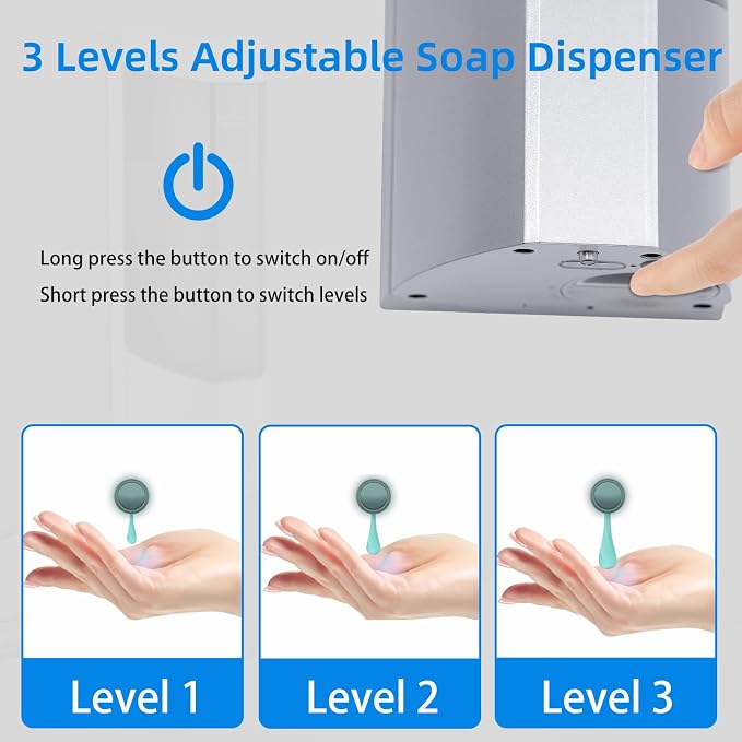 Automatic Soap Dispenser, Wall Mounted Liquid Soap Dispenser 24.6oz/700ml - Image 3