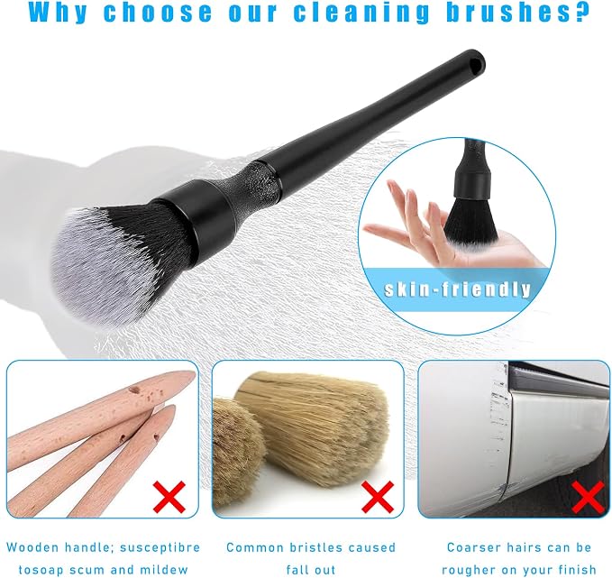 Ziciner Car Detailing Brush, Ultra Soft Car Detail Brush Kit - Image 3