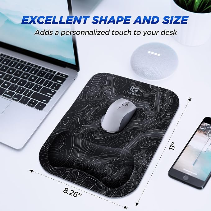 Gimars Large Smooth Superfine Fibre Memory Foam Ergonomic Mouse Pad Wrist Rest - Image 7