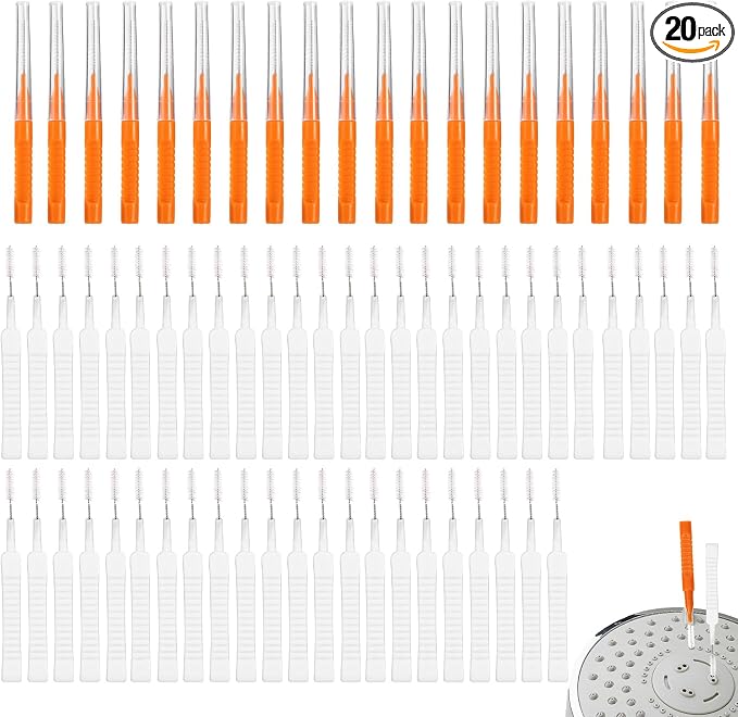 Shower Head Cleaner Tool Kit for Small Hole, 2 Designs Showerhead Cleaning by lasuroa