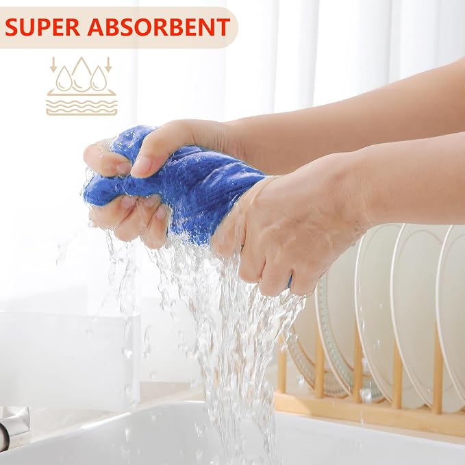 Homaxy 100% Cotton Waffle Weave Kitchen Dish Cloths, Ultra Soft Absorbent Quick - Image 3