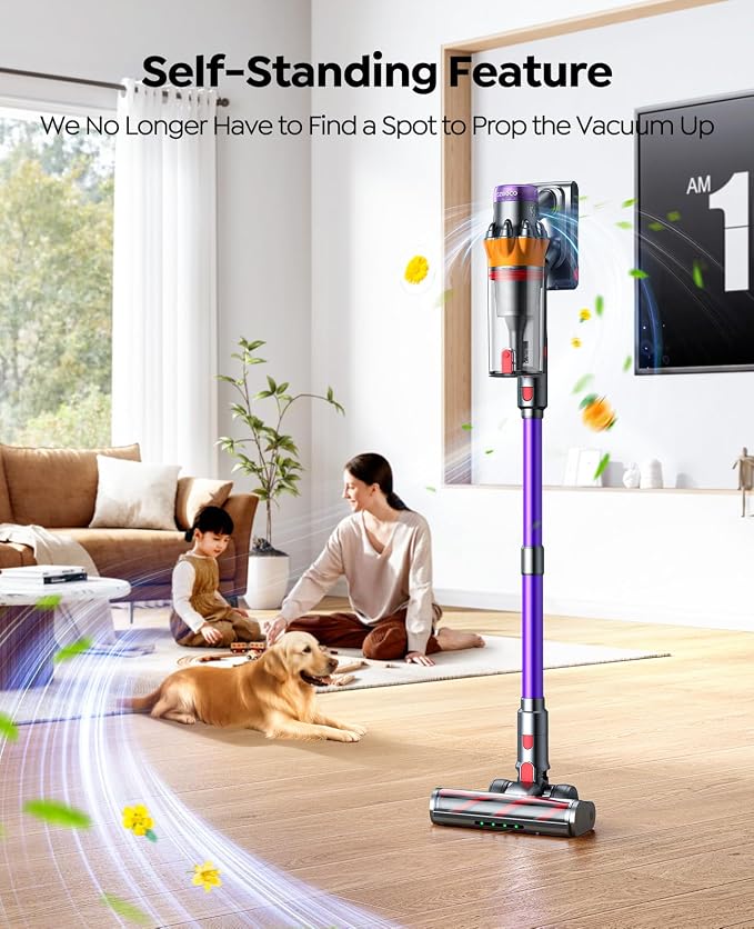 Cordless Vacuum Cleaner, 600W/50KPA/65Mins Vacuum Cleaners - Image 4