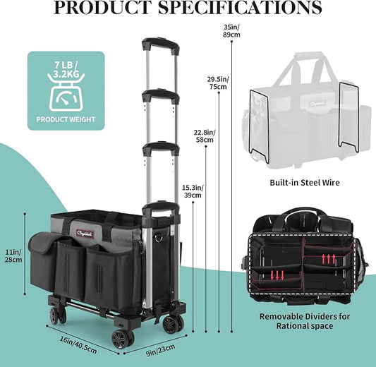 Rolling Cleaning Caddy, Cleaning Supplies Organizer - Image 2