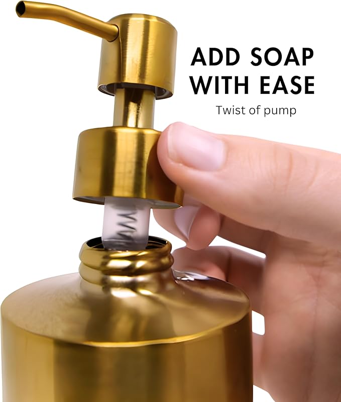 Brass Soap Dispenser for Bathroom and Kitchen - Image 2