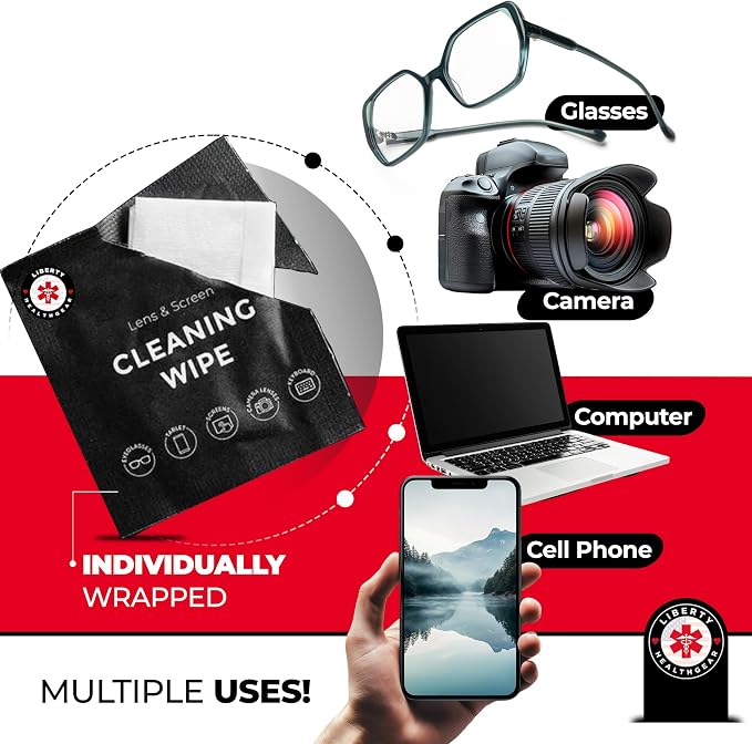 400 Eyeglass Cleaning Wipes + Microfiber Cloth - Image 2