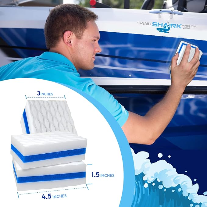SandShark Premium Boat Hull Cleaner | Eraser Sponge, Boat Accessories Gifts - Image 4
