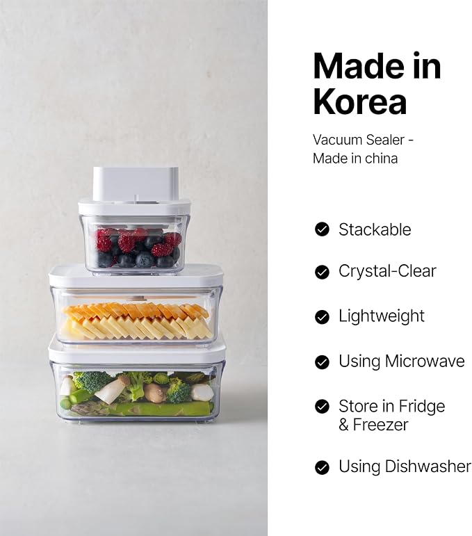 VAKUEN Premium Airtight Food Storage Containers, 4L Smart One-Click Seal Lid - Image 3