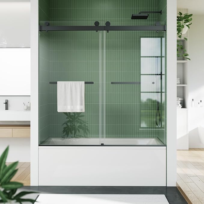 Bathtub Shower Door, 1/4" SGCC Tempered Glass by IDEALHOUSE