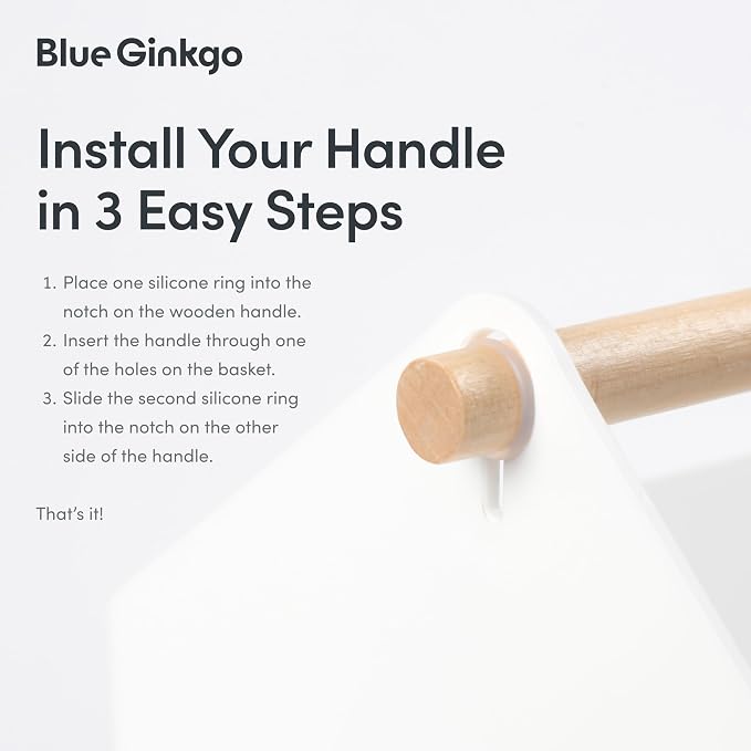 BLUE GINKGO Large Storage Basket – Plastic Caddy - Image 4