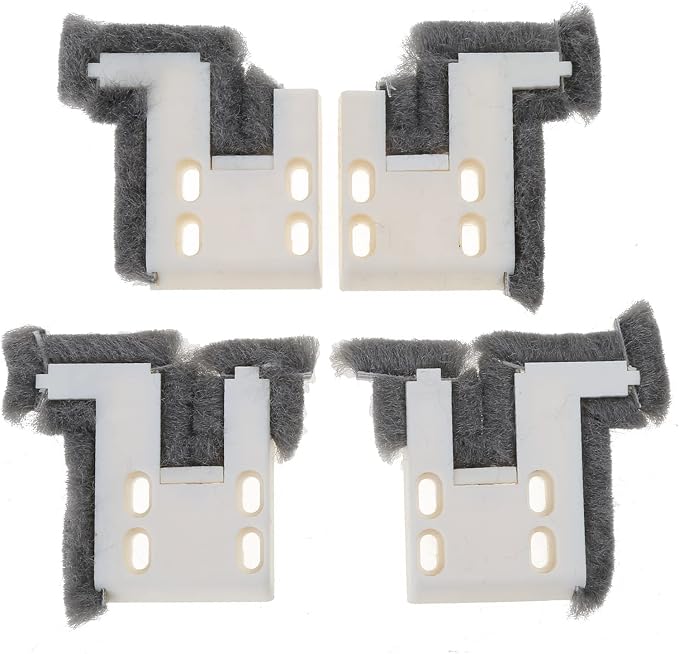 4pcs Sliding Window Buffer Block Up Down Track Sealing Wind-Proof Brush Strip - Image 2