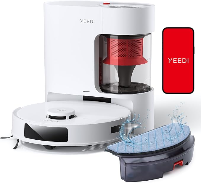 Yeedi C12 Plus Robot Vacuum and Mop, 8000Pa Strong Suction, 7-Week Dust Storage by yeedi