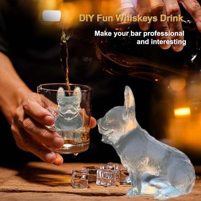 3D French Bulldog Ice Cube Molds Tray Silicone - Image 3