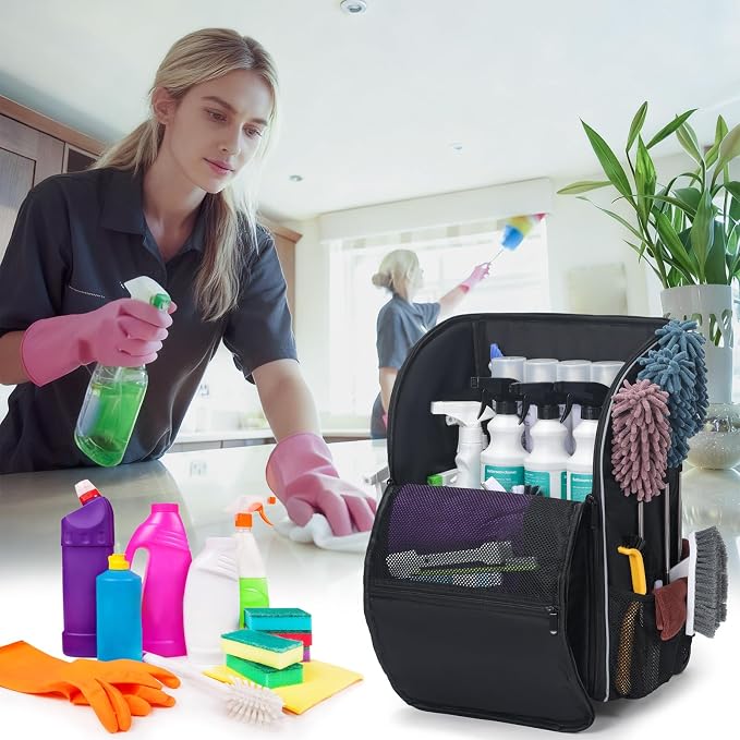 Rolling Cleaning Caddy Backpack - Image 7