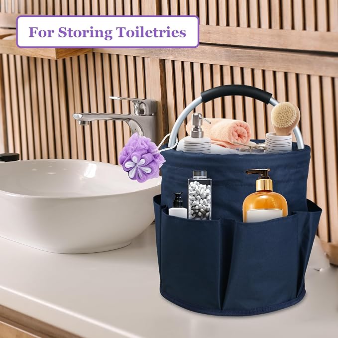 17L Cleaning Caddy with Handle, Portable Shower Caddy in 600D Oxford Fabric - Image 5