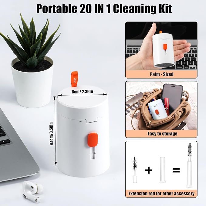 walrfid Laptop Phone Screen Cleaner Kit, Computer Keyboard Brush Cleaning Spray - Image 7